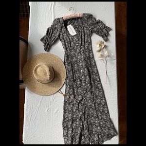 christy dawn lennon dress in black floral